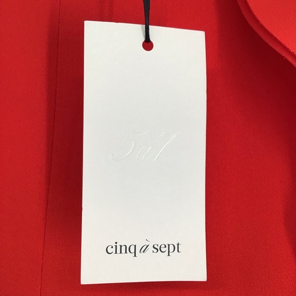 Cinq A Sept Women’s Chic Saphir Pant Grenadine Ruffle Palazzo Party NWT Size 0 - Picture 7 of 13